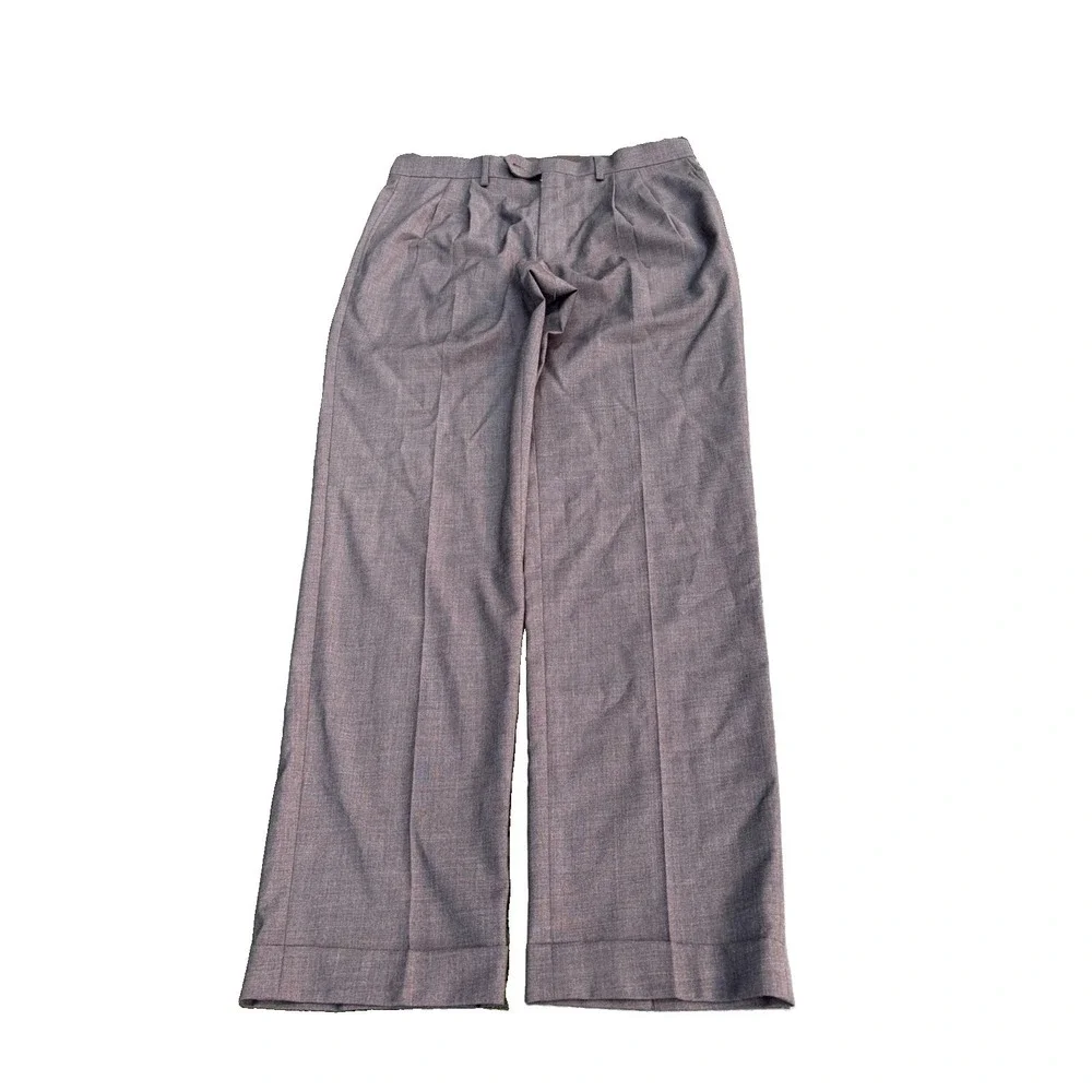 Lauren Ralph Lauren High Performance Wool Dress Pants Gray 32x32 Pleated